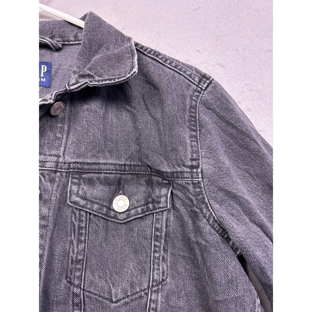 GAP Denim Jacket Cotton Faded Black XS Womens